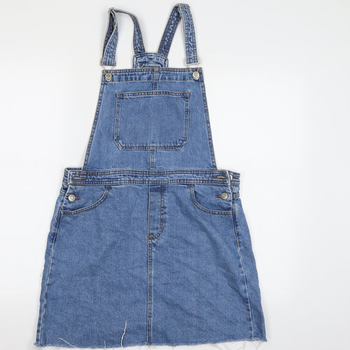 Denim co. Womens Blue  Denim Pinafore/Dungaree Dress  Size 12