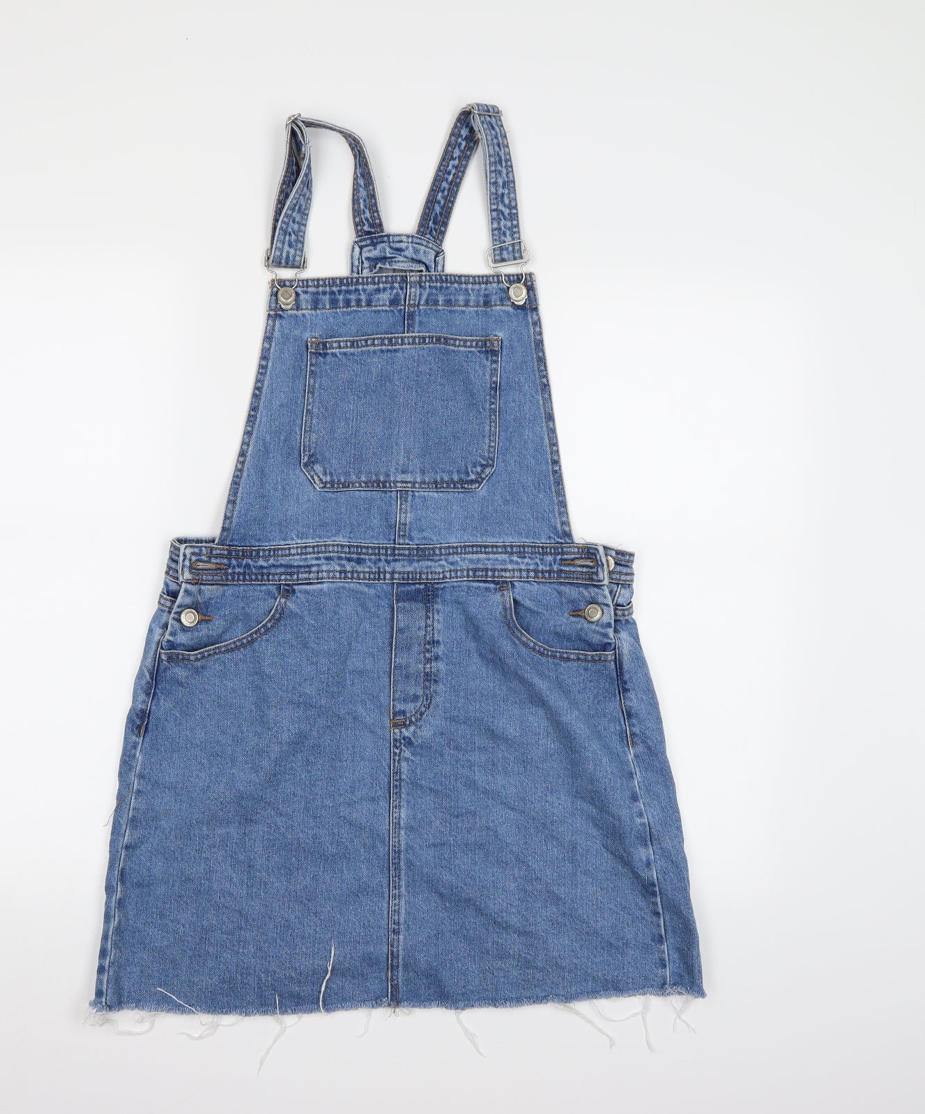 Denim co. Womens Blue  Denim Pinafore/Dungaree Dress  Size 12