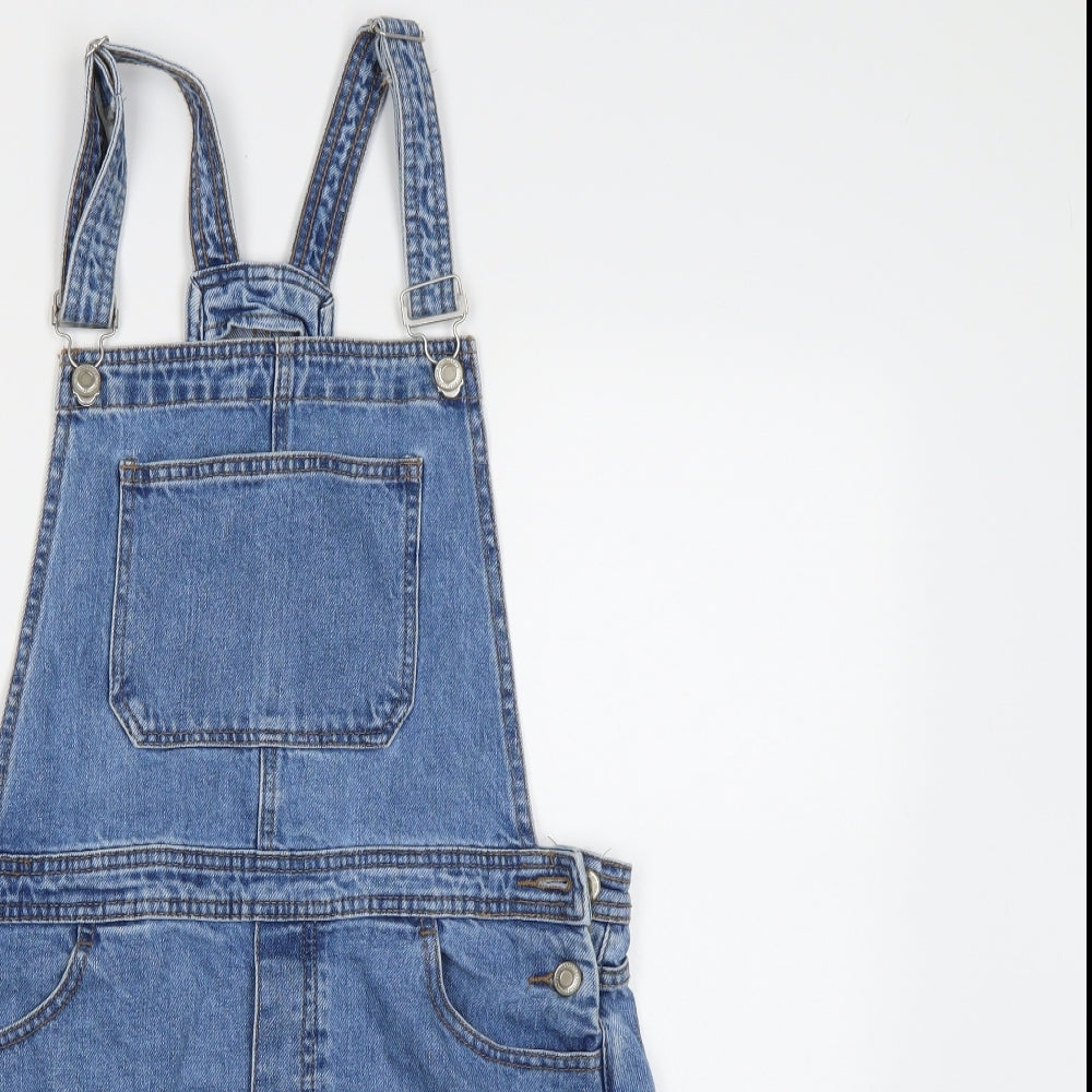 Denim co. Womens Blue  Denim Pinafore/Dungaree Dress  Size 12