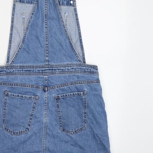 Denim co. Womens Blue  Denim Pinafore/Dungaree Dress  Size 12