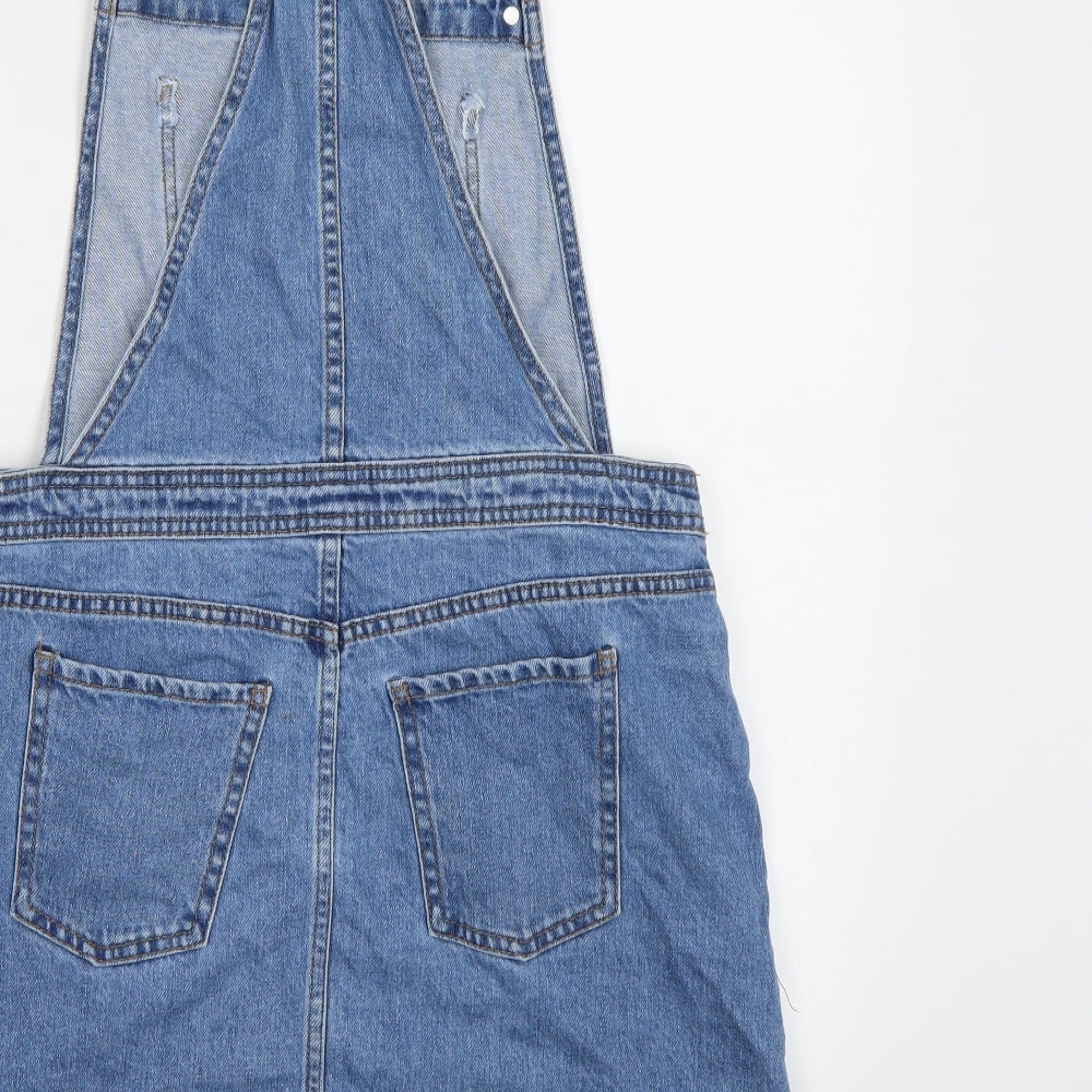 Denim co. Womens Blue  Denim Pinafore/Dungaree Dress  Size 12