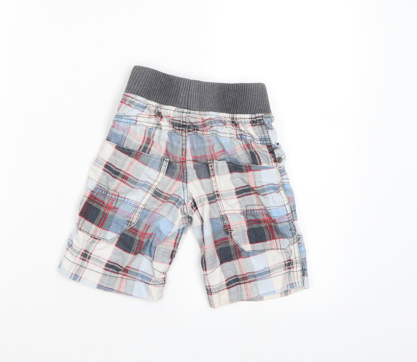 NEXT Boys Blue Check  Cargo Shorts Size 4 Years