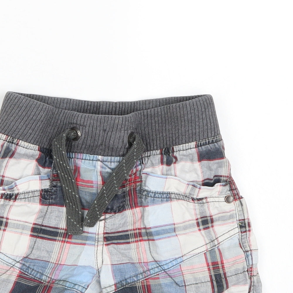 NEXT Boys Blue Check  Cargo Shorts Size 4 Years