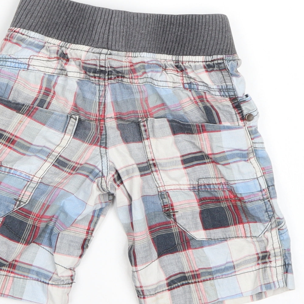 NEXT Boys Blue Check  Cargo Shorts Size 4 Years