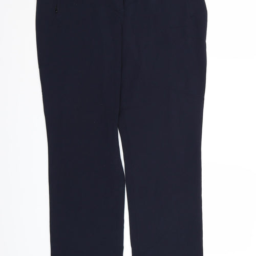 Marks and Spencer Womens Blue  Rayon Dress Pants Trousers Size 12 L28 in