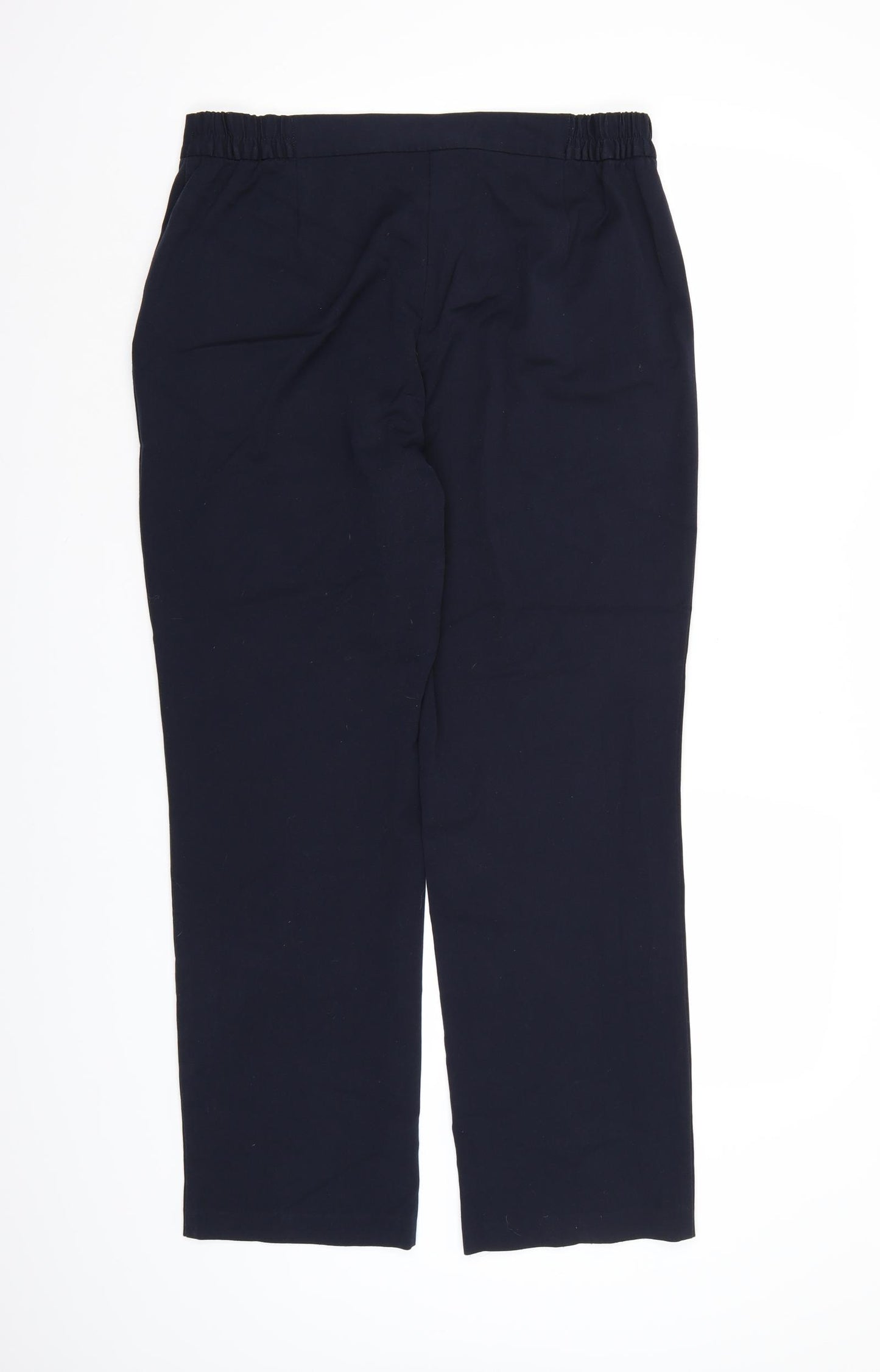 Marks and Spencer Womens Blue  Rayon Dress Pants Trousers Size 12 L28 in
