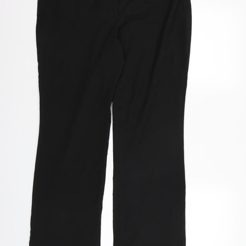 Marks and Spencer Womens Black  Rayon Dress Pants Trousers Size 14 L28 in