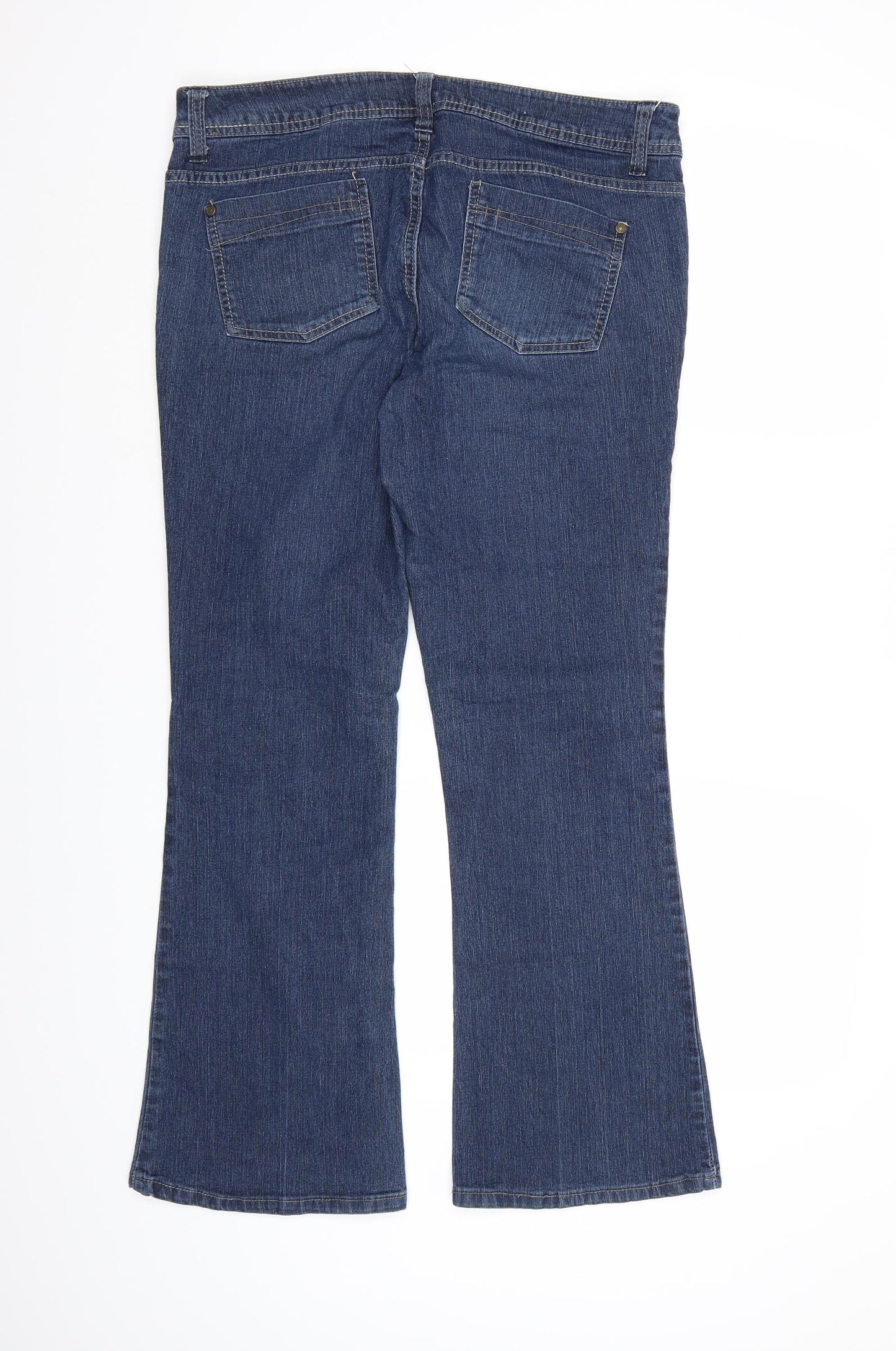 dp Denim Womens Blue  Denim Flared Jeans Size 14 L29 in