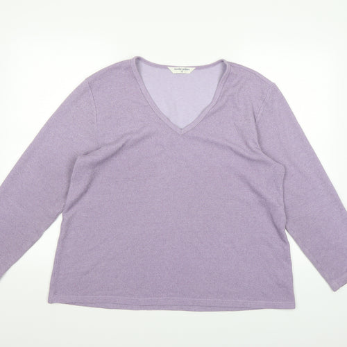 Dorothy Perkins Womens Purple  Knit Pullover Jumper Size 16
