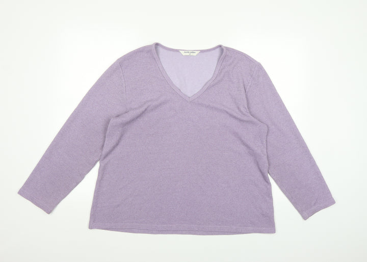 Dorothy Perkins Womens Purple Knit Pullover Jumper Size 16