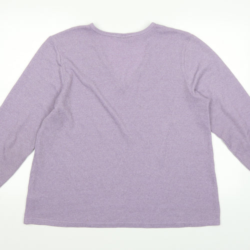 Dorothy Perkins Womens Purple  Knit Pullover Jumper Size 16