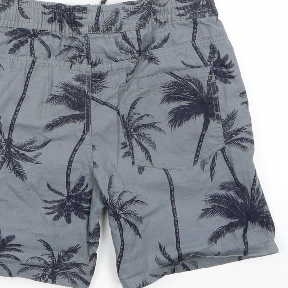 Denim co. Boys Grey Floral  Chino Shorts Size 5-6 Years