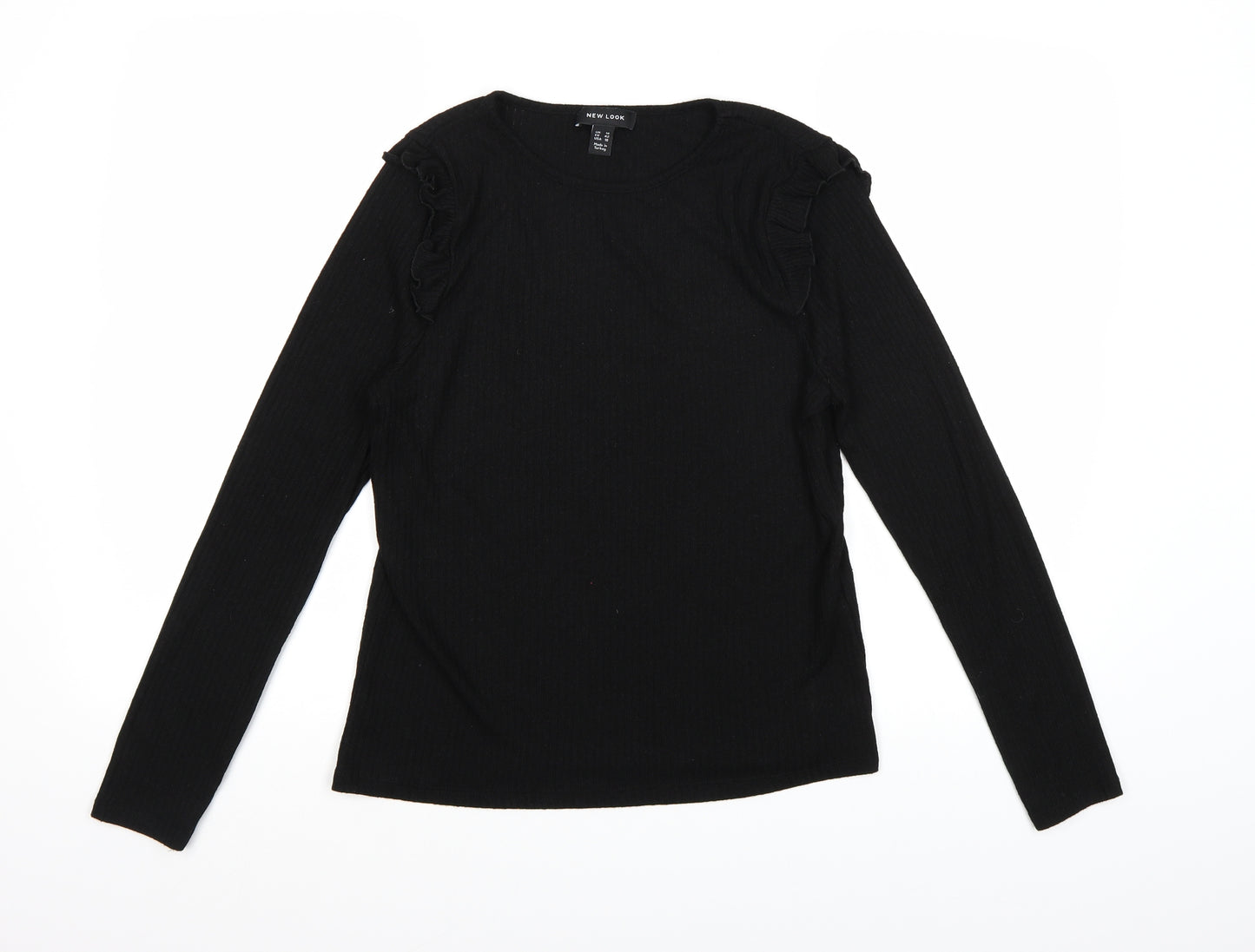 New Look Womens Black  Knit Pullover Jumper Size 14