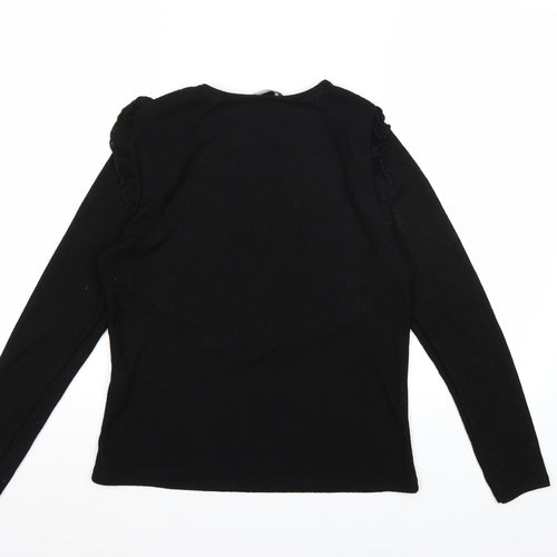 New Look Womens Black  Knit Pullover Jumper Size 14