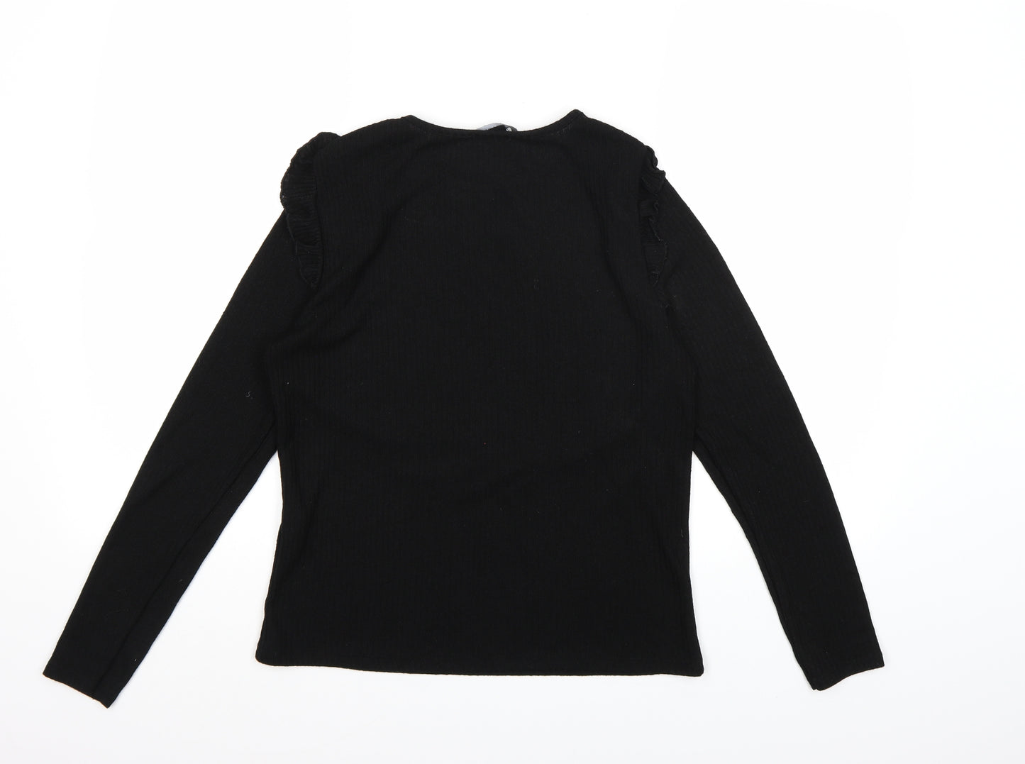 New Look Womens Black  Knit Pullover Jumper Size 14
