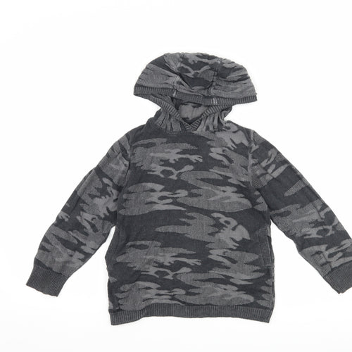 NEXT Boys Grey Camouflage  Pullover Hoodie Size 6 Years