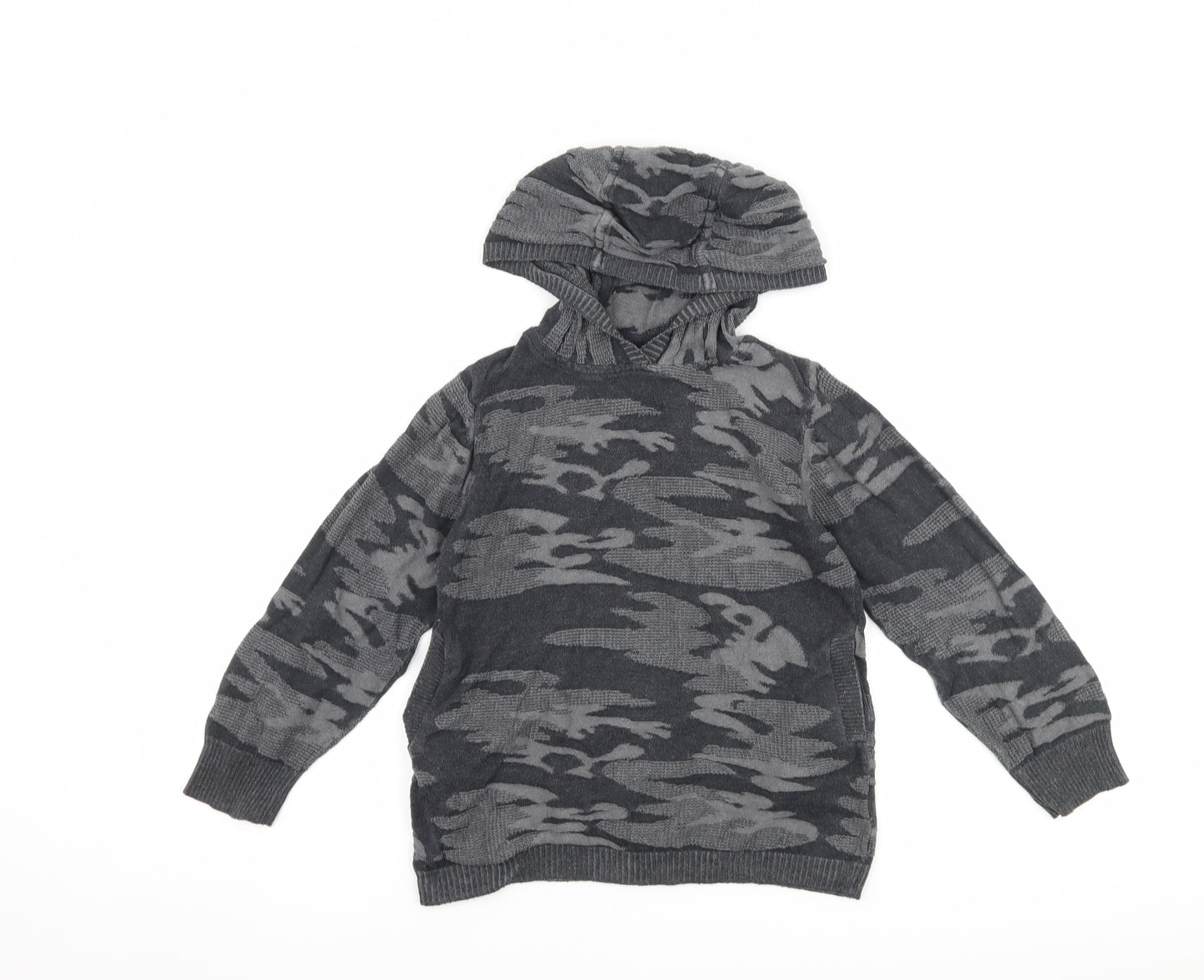 NEXT Boys Grey Camouflage  Pullover Hoodie Size 6 Years