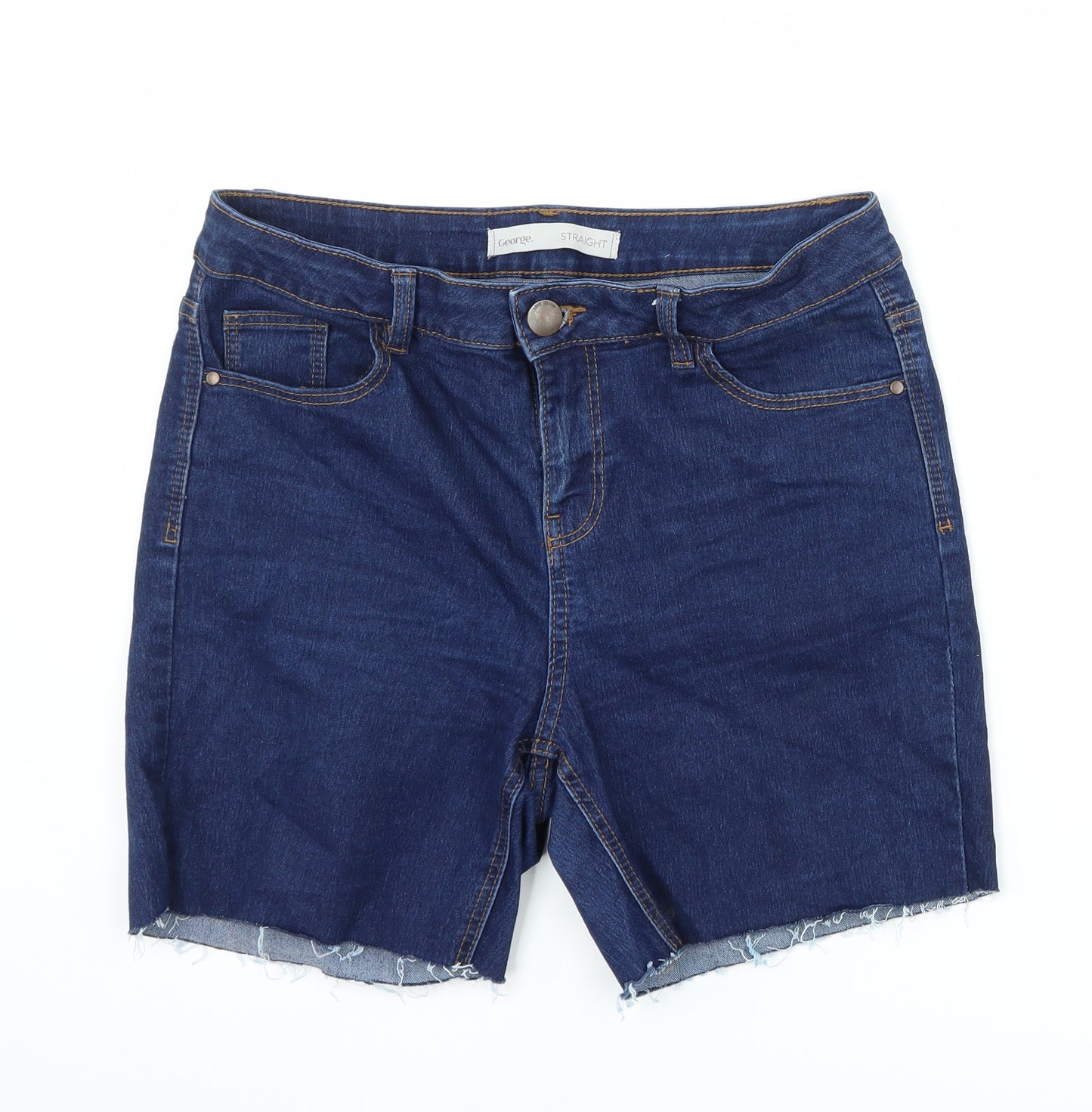 George Womens Blue  Denim Bermuda Shorts Size 12