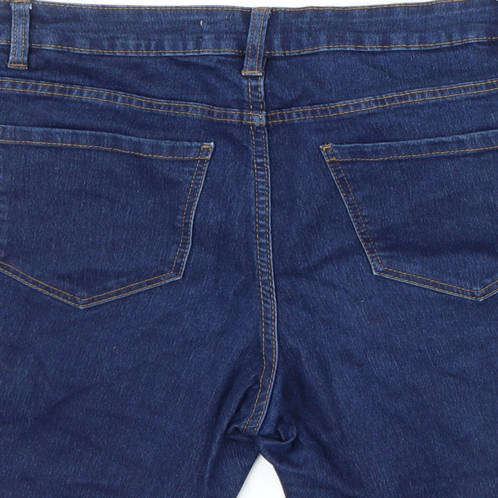 George Womens Blue  Denim Bermuda Shorts Size 12