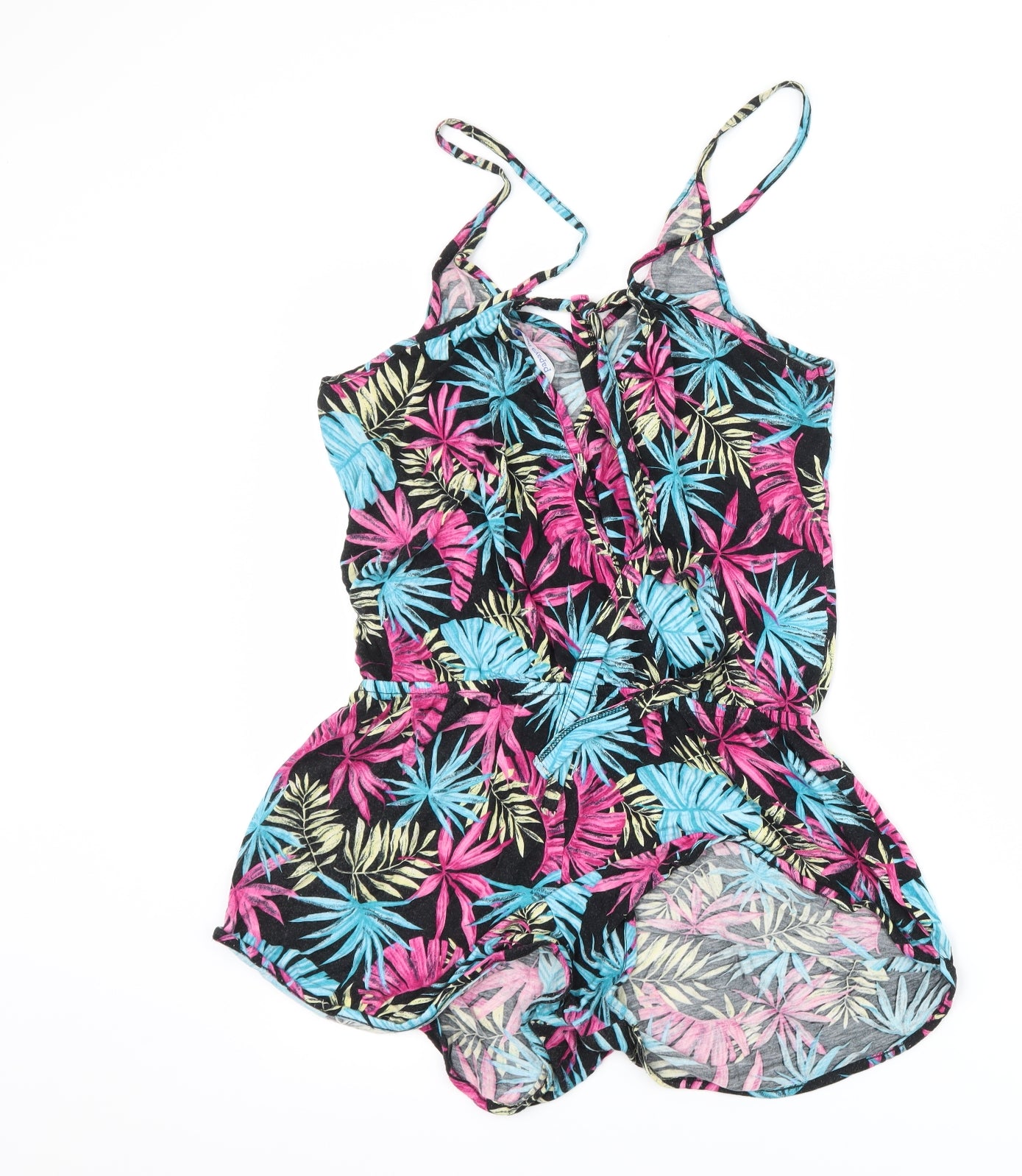 Matalan Womens Blue Floral  Playsuit One-Piece Size 10