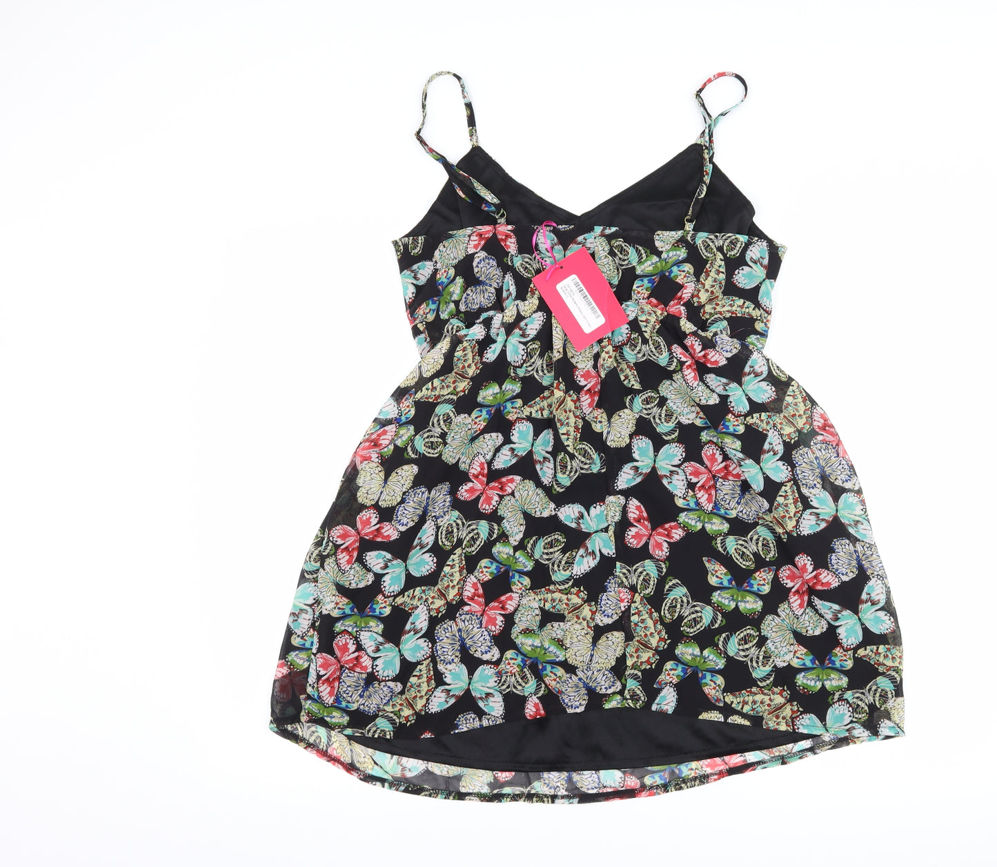 Boohoo Womens Black   Shift  Size 12  - butteflies