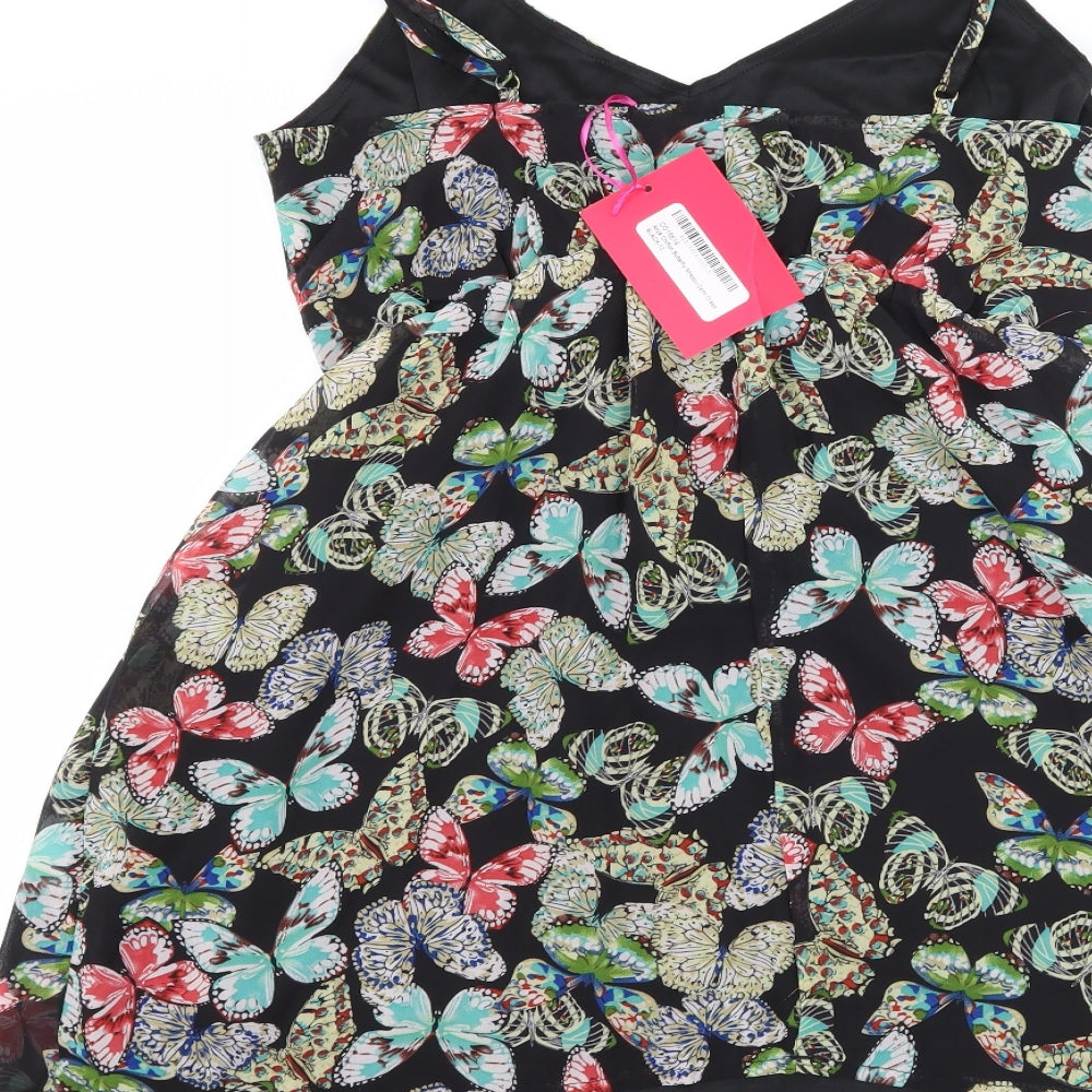 Boohoo Womens Black   Shift  Size 12  - butteflies
