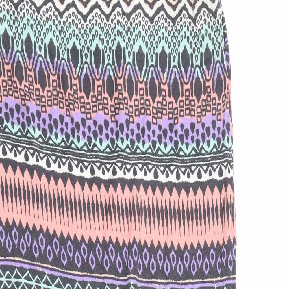CAMEO ROSE Womens Black Geometric  Tank Dress  Size S