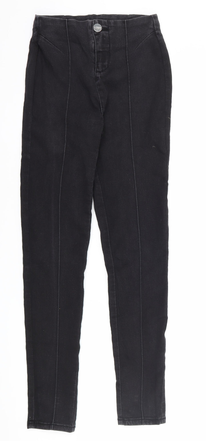 Lipsy Womens Black Denim Skinny Jeans Size 8 L29 in