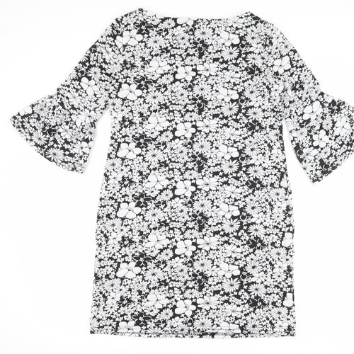 Marina Kaneva Womens Black Floral  Bodycon  Size 12