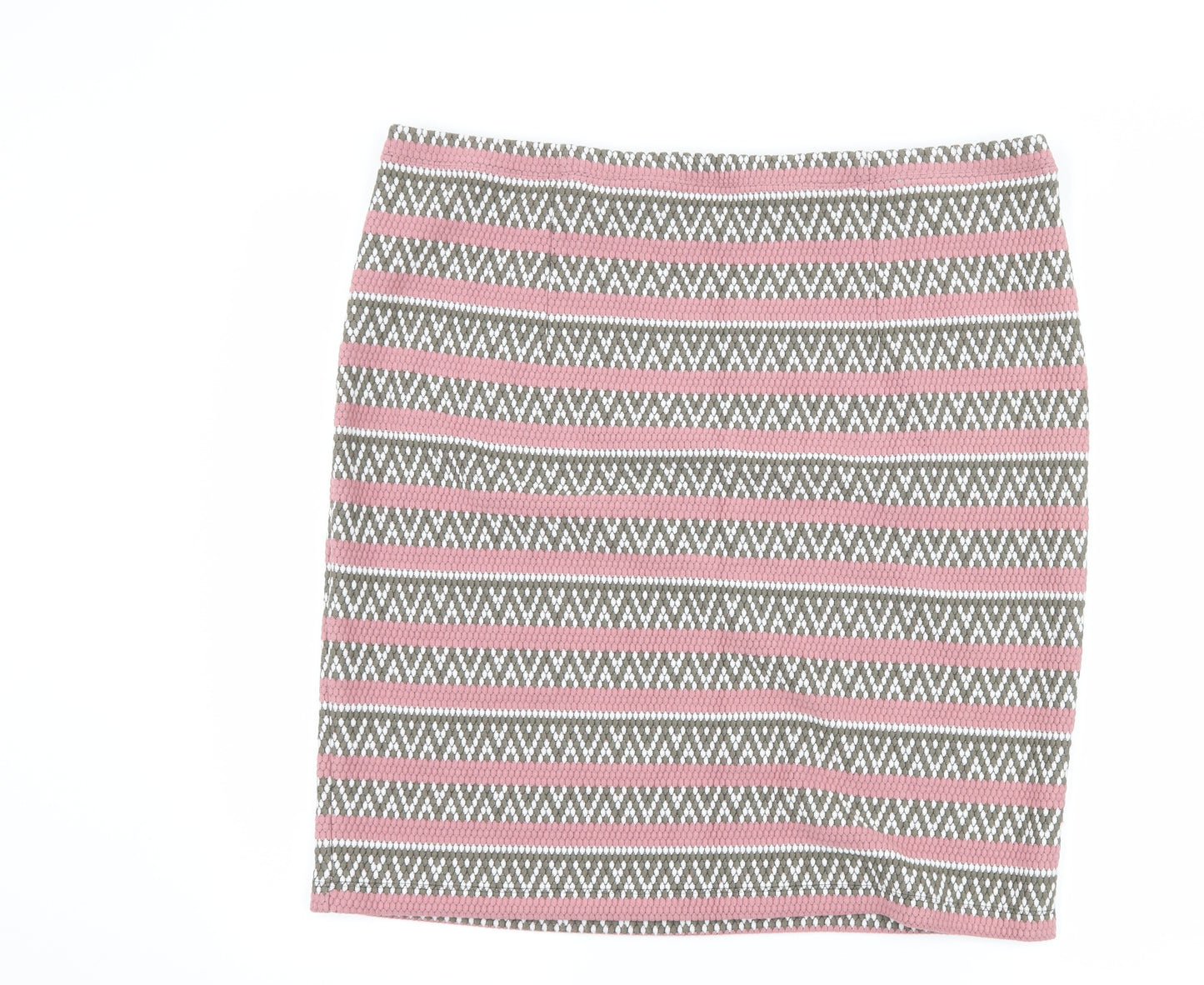 TU Womens Pink Striped  A-Line Skirt Size 20