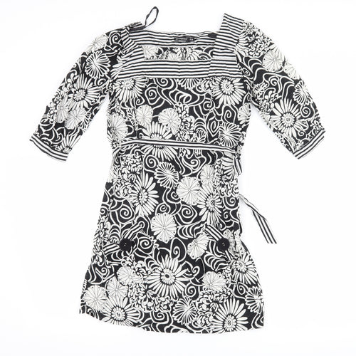 Atmosphere Womens Black Floral  Shift  Size 8