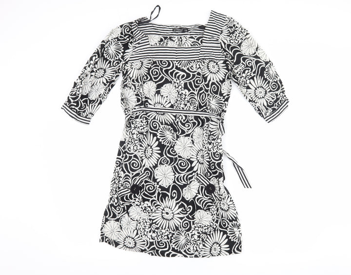 Atmosphere Womens Black Floral Shift Size 8