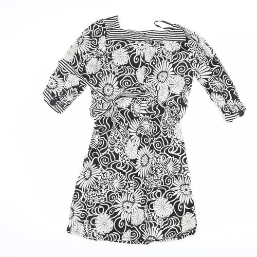 Atmosphere Womens Black Floral  Shift  Size 8