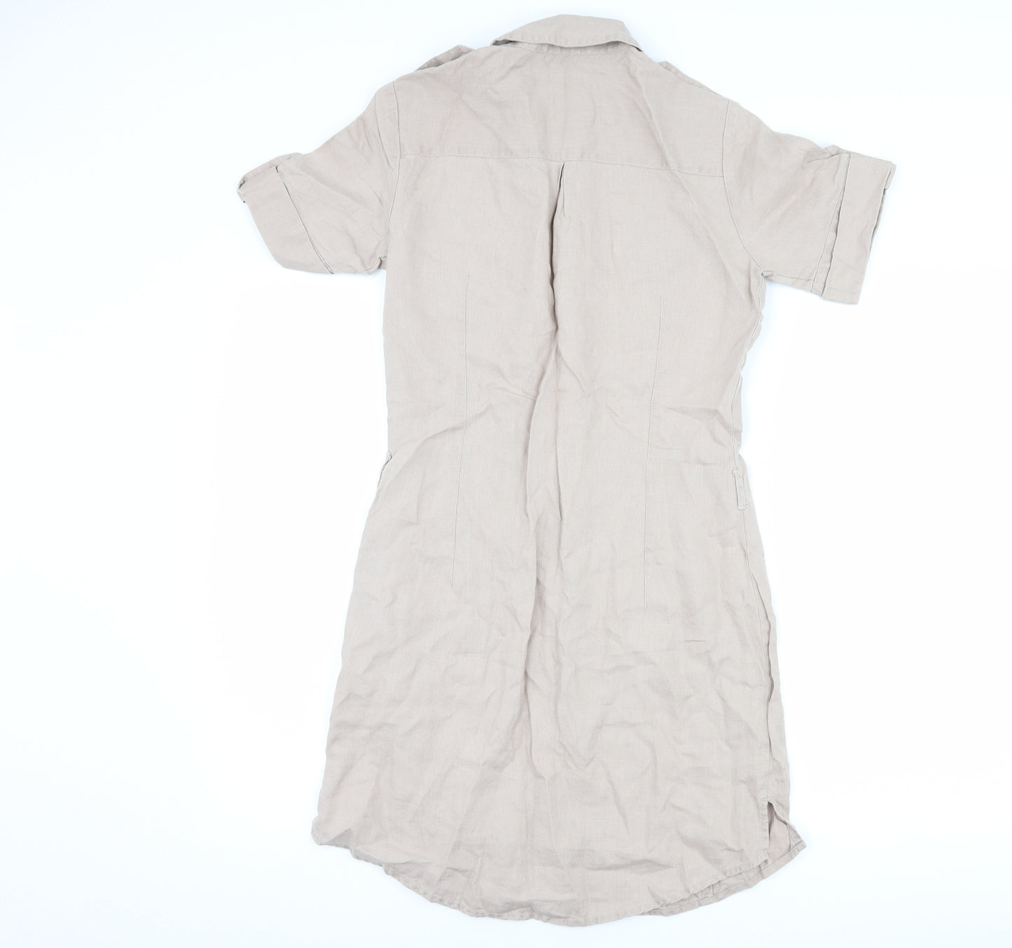 Oasis Womens Beige   Shirt Dress  Size 8