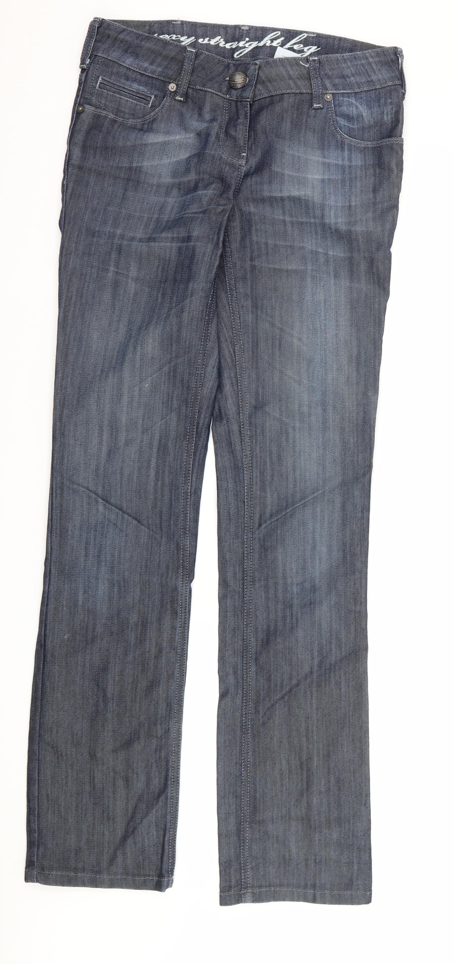 NEXT Womens Blue  Denim Straight Jeans Size 8 L32 in