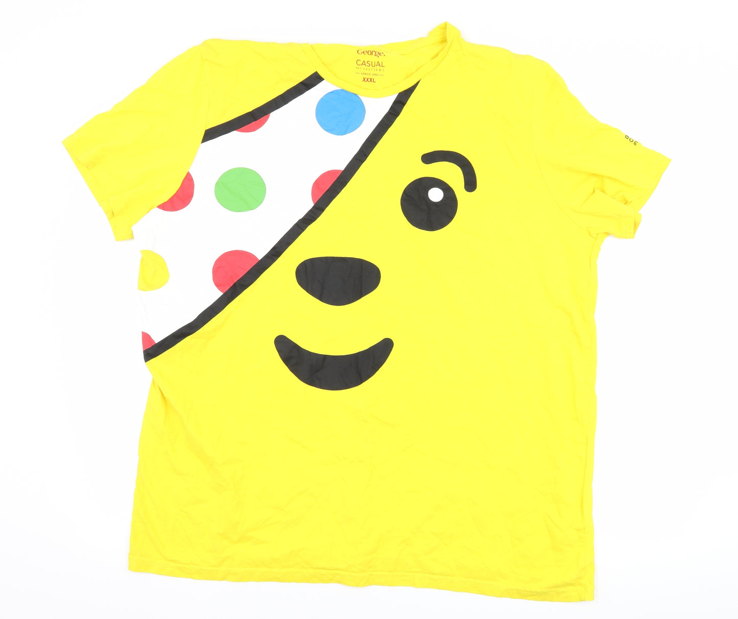 George Mens Yellow    T-Shirt Size 3XL  - Pudsey Bear