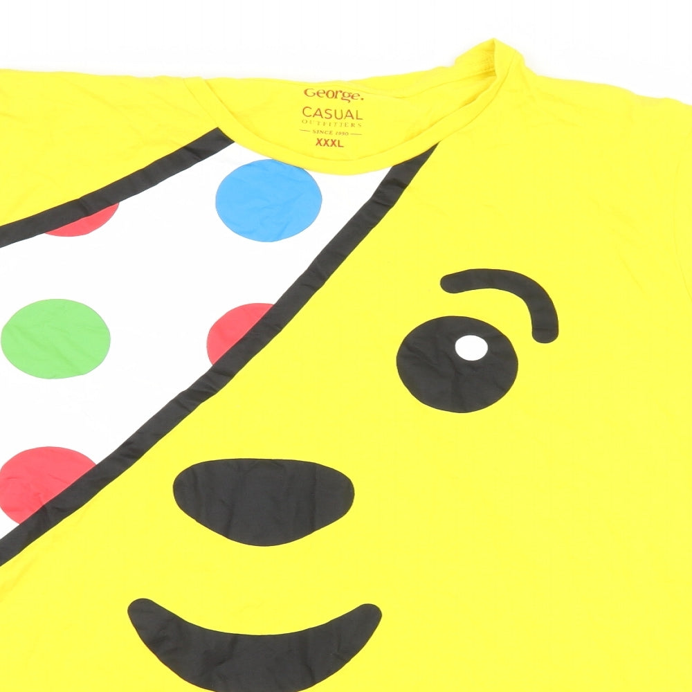 George Mens Yellow    T-Shirt Size 3XL  - Pudsey Bear