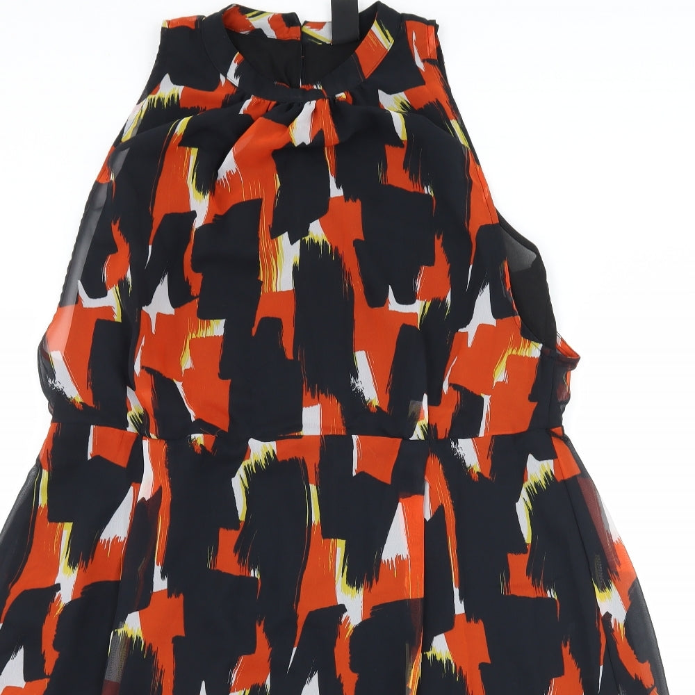 TU Womens Black Geometric  Shift  Size 16
