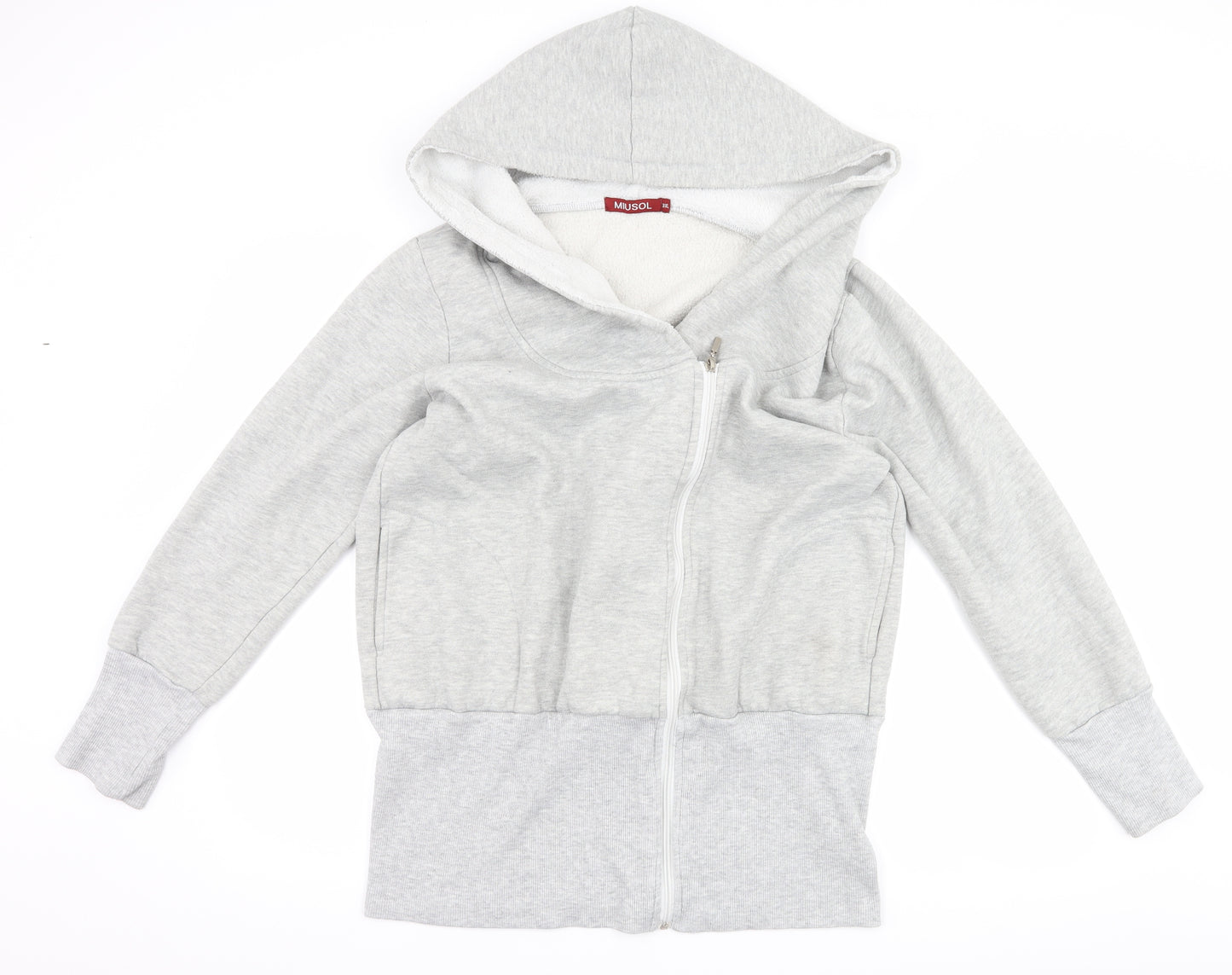 Miusol Womens Grey   Full Zip Hoodie Size 3XL