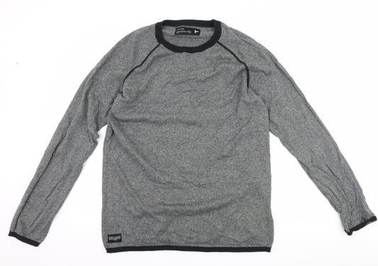Front view of Diverse men’s grey jumper, size 2XL