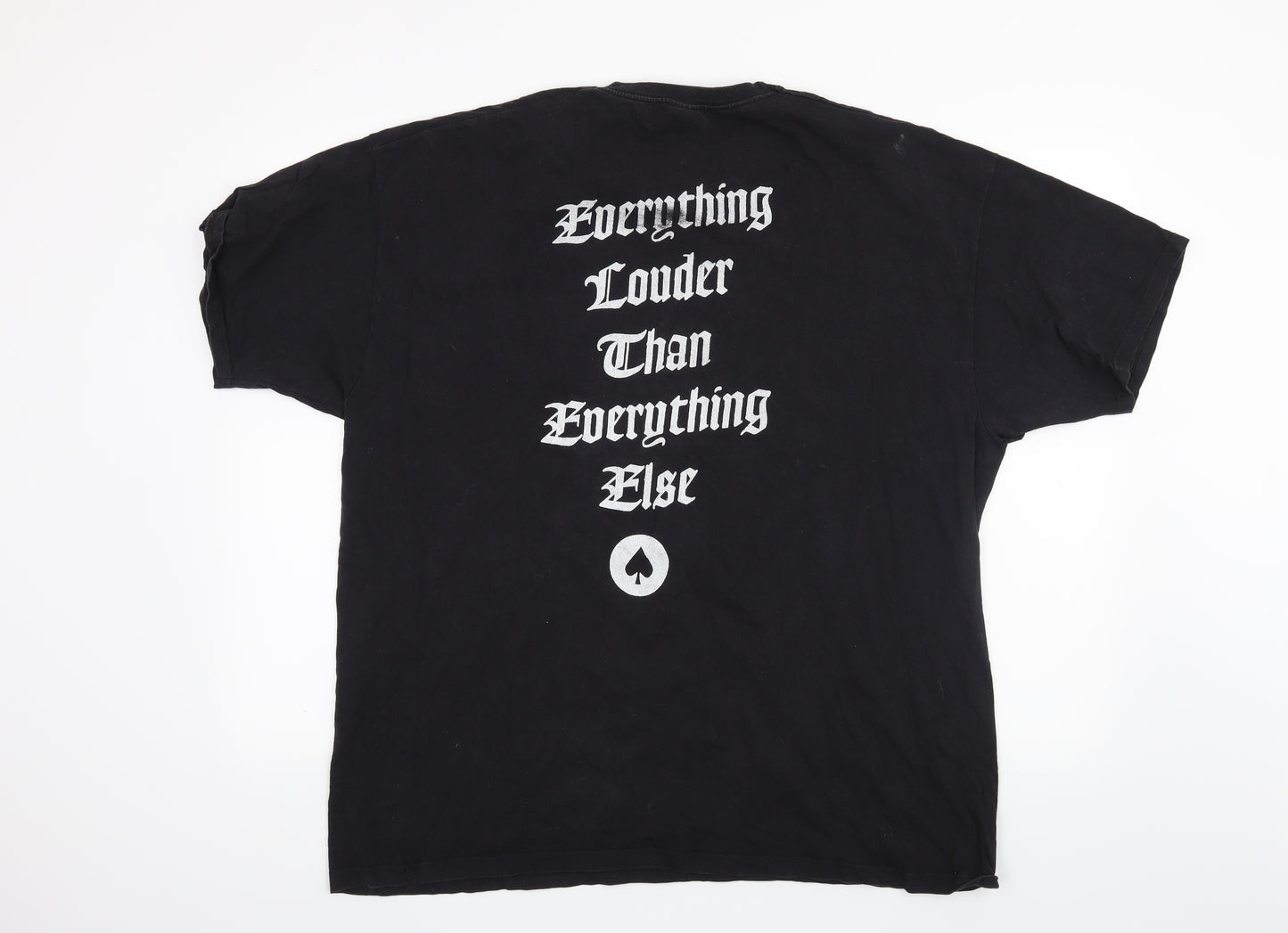 Fruit of the Loom Mens Black    T-Shirt Size 2XL