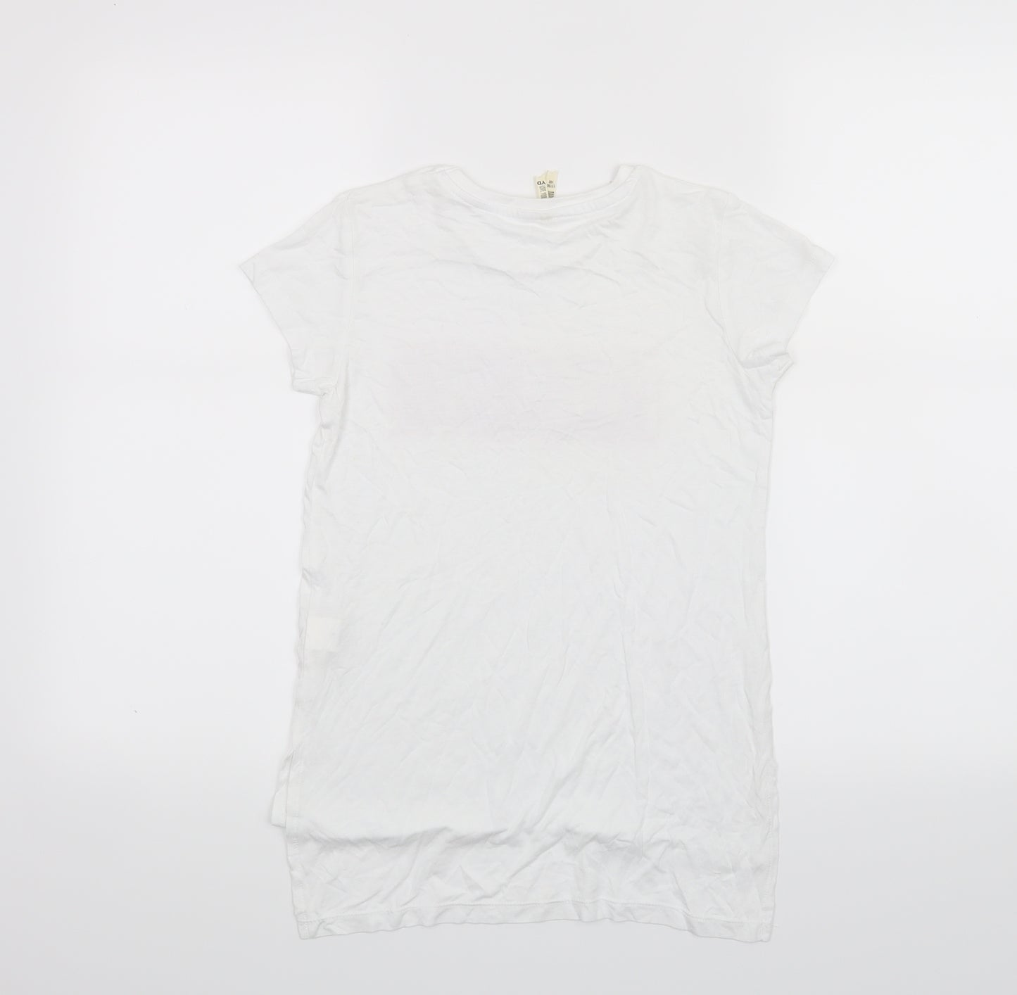 YD Girls White   Basic T-Shirt Size 9-10 Years