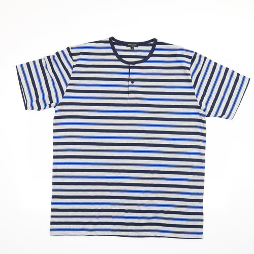 Capsule Men Mens Blue Striped   T-Shirt Size XL