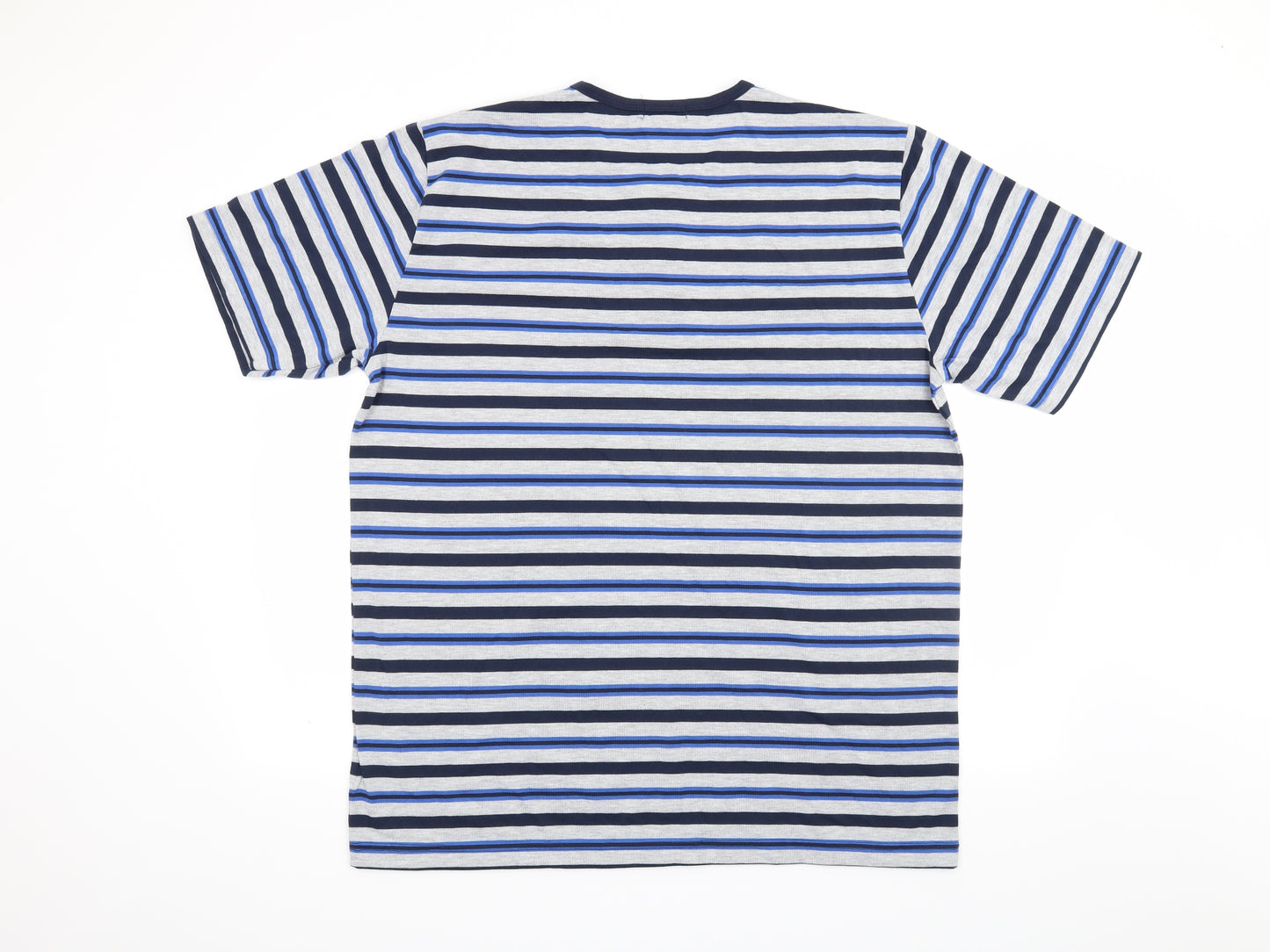 Capsule Men Mens Blue Striped   T-Shirt Size XL