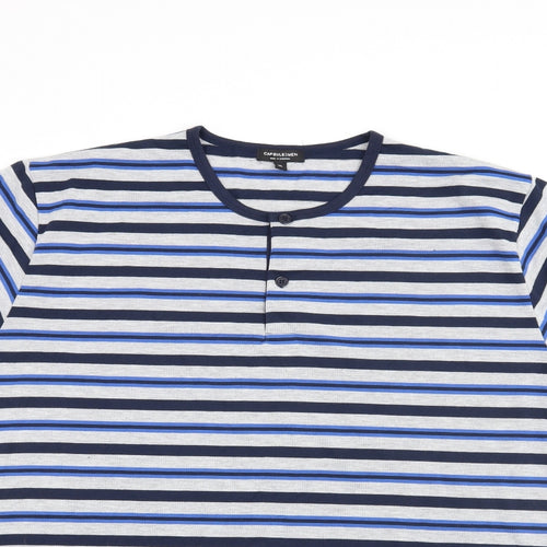 Capsule Men Mens Blue Striped   T-Shirt Size XL