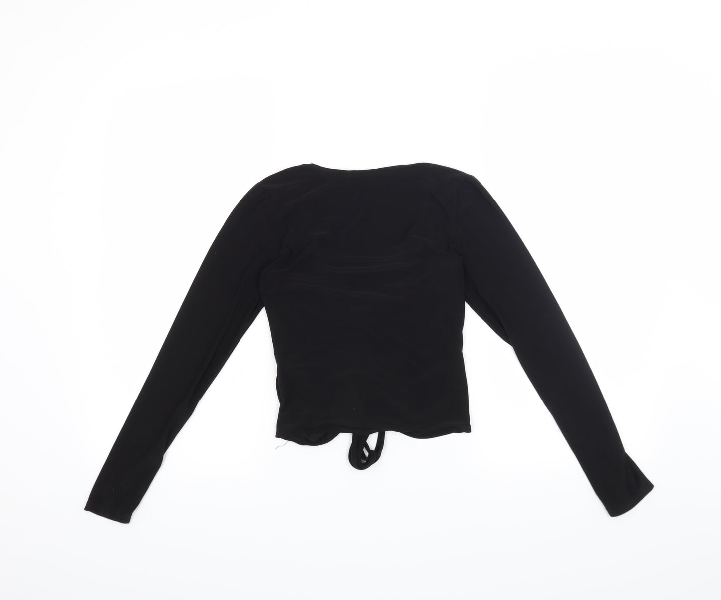 Boohoo Womens Black   Cropped Blouse Size 10