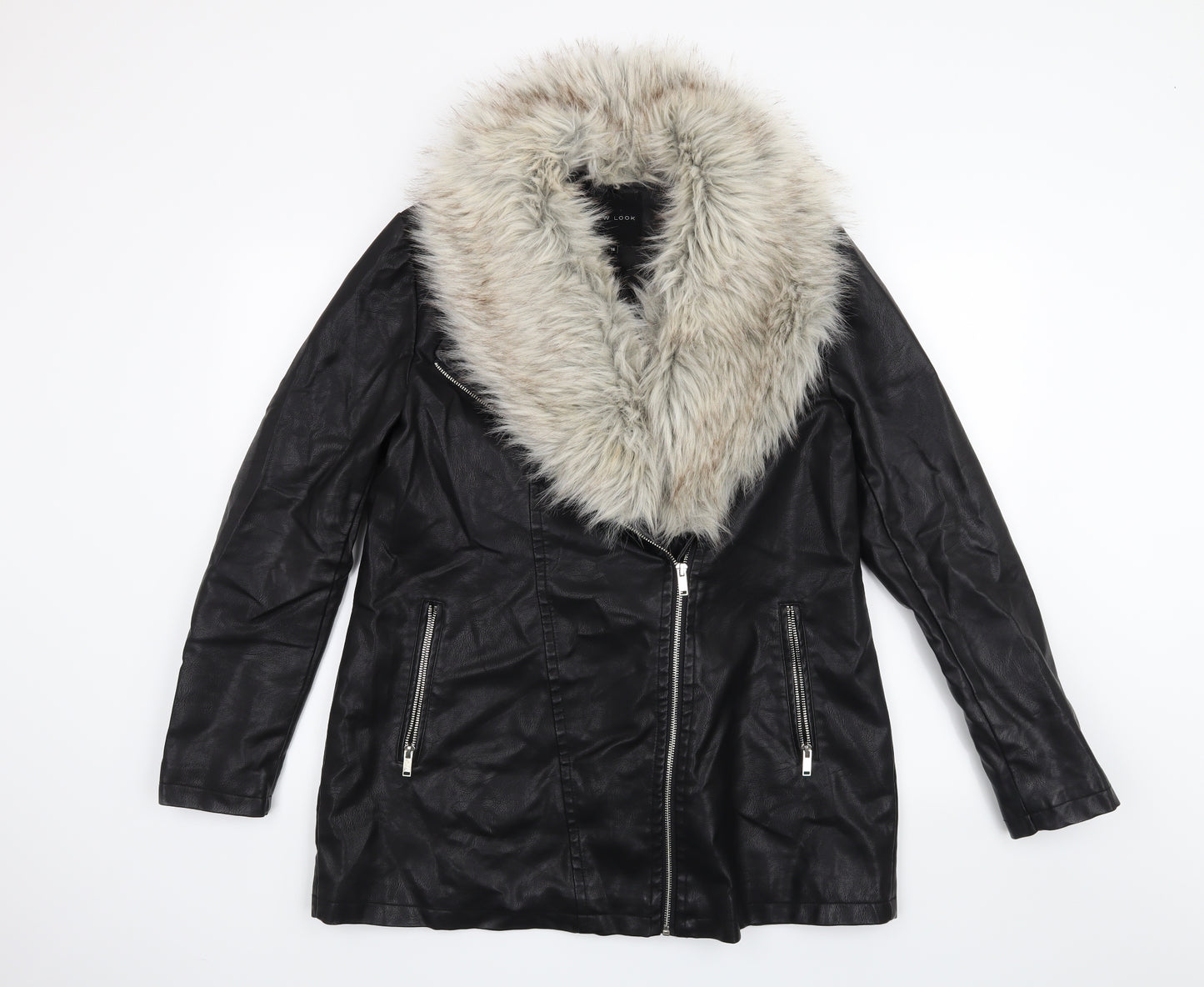New Look Womens Black   Gilet Coat Size 16