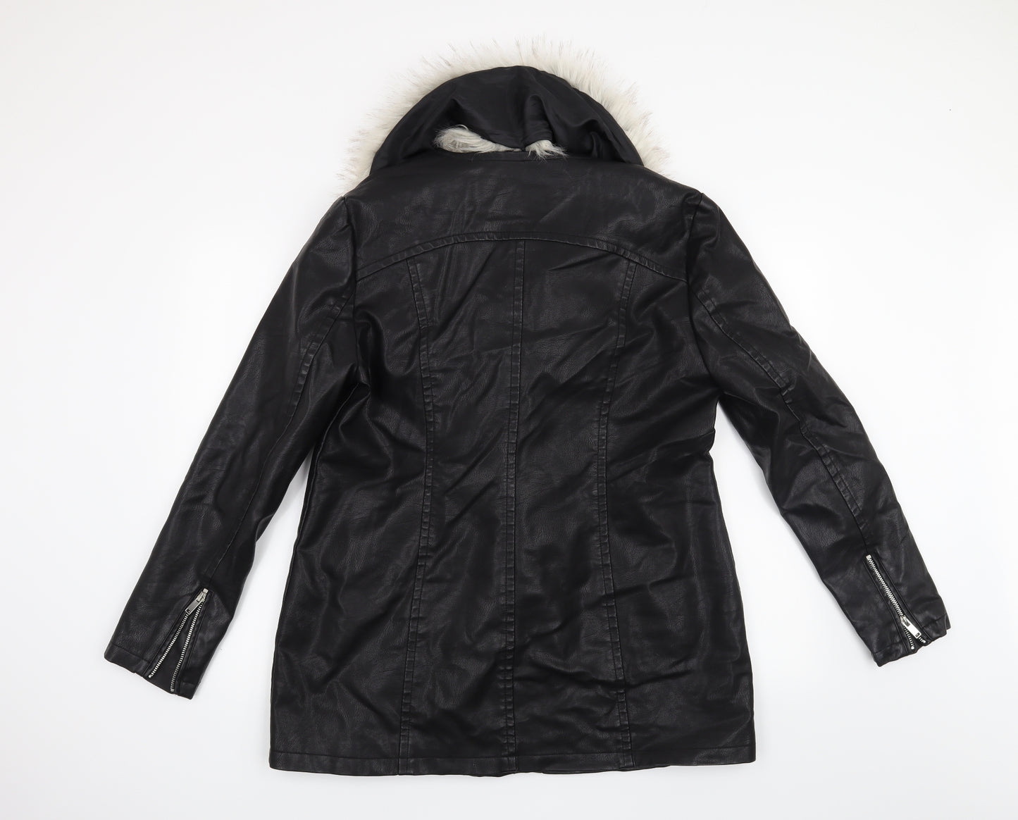 New Look Womens Black   Gilet Coat Size 16