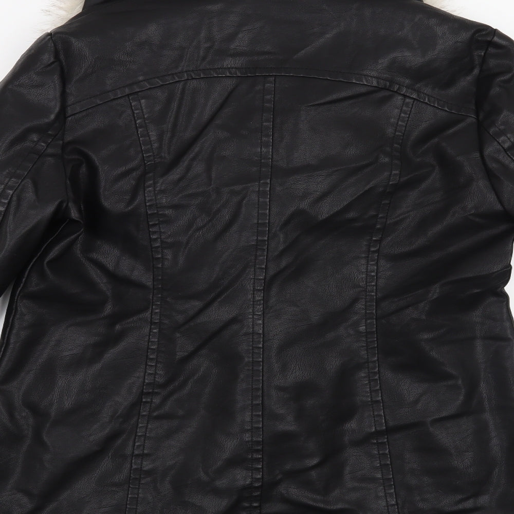 New Look Womens Black   Gilet Coat Size 16