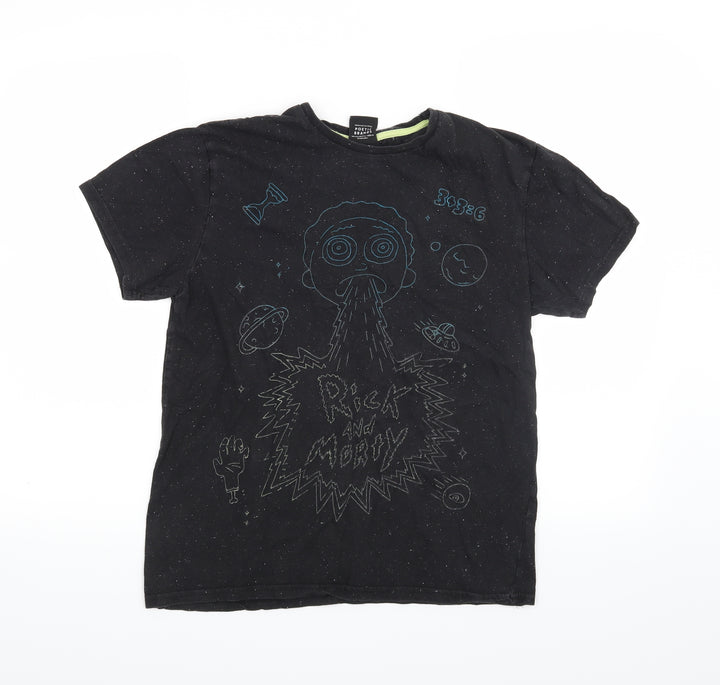 Primark Boys Black Basic T-Shirt Size S